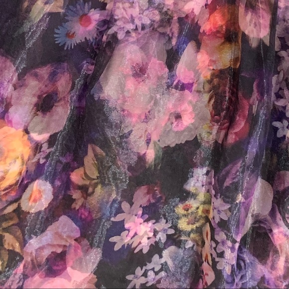 Aidan mattox organza floral skirt midi dress - Picture 8 of 10